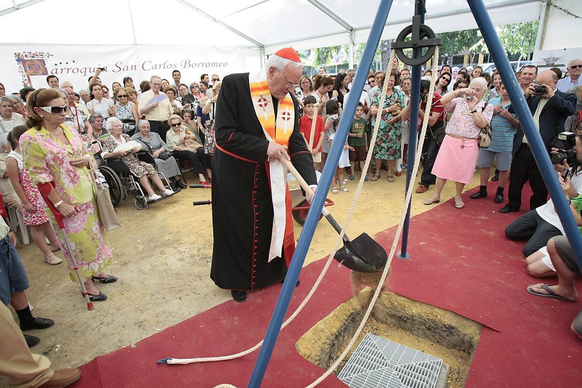 Colocación de la primera piedra de la parroquia de San Pedro Borromeo. J. M. SERRANO