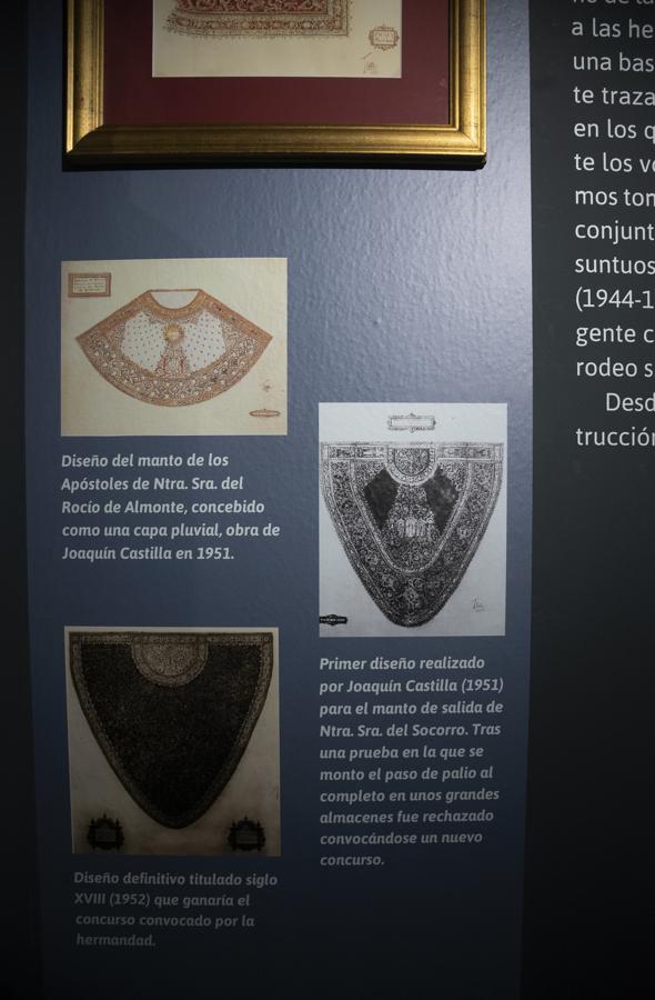 La exposición de la restauración del manto de la Virgen del Socorro del Amor