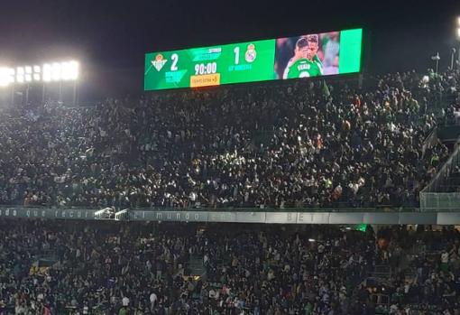 El marcador final del Betis - Madrid del 8 de marzo tras el gol de Tello