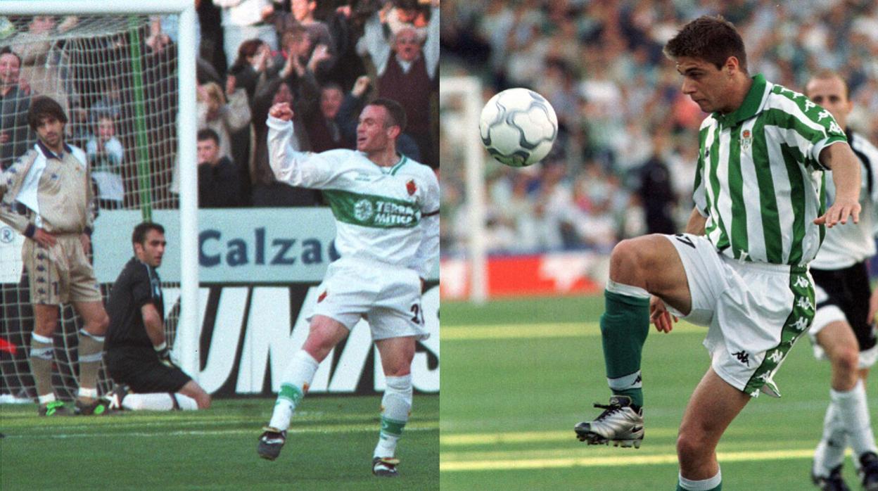 Nino y Joaquín, con el Elche y el Betis en el año 2000
