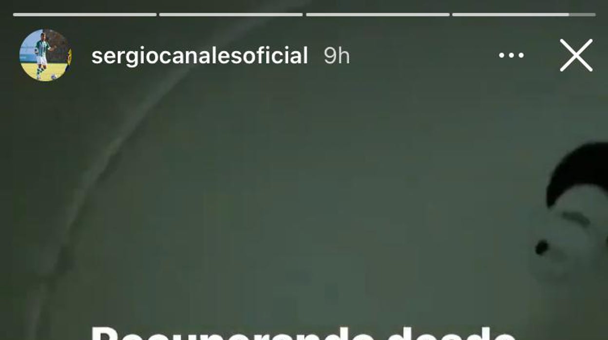 Canales ya trabaja para llegar lo antes posible a la disciplina del Real Betis