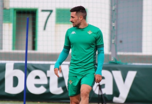 Irizo, en un entrenamiento esta temporada tras superar su lesión