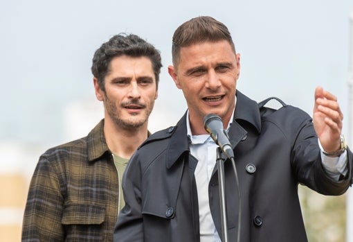 Joaquín, durante una secuencia de la película «Héroes de Barrio»