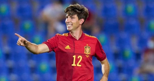 Miranda, celebrando su gol ante Lituania con la selección absoluta