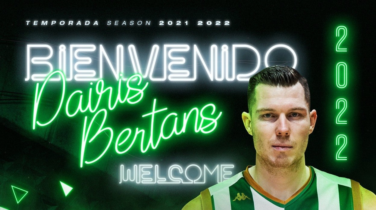 Anuncio del fichaje de Dairis Bertans por el Coosur Betis
