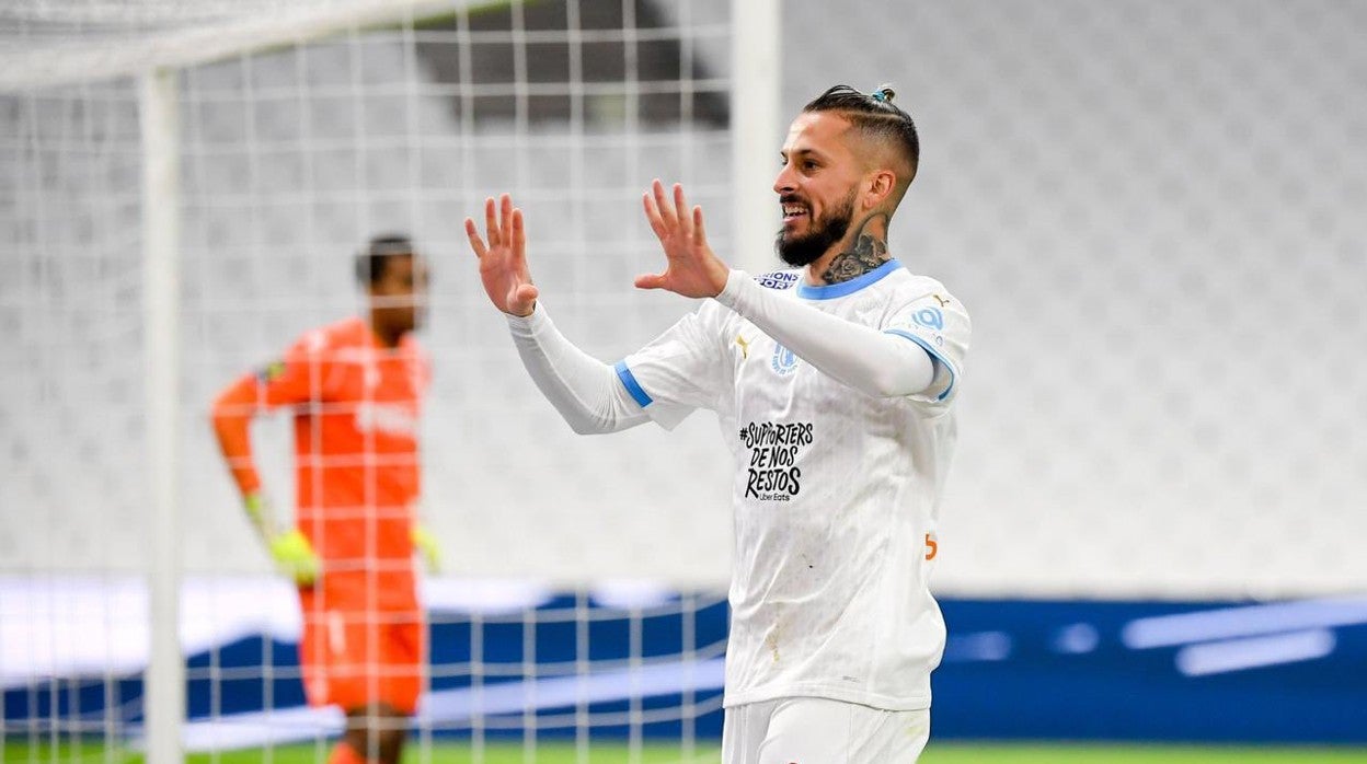 Benedetto celebra un gol con el Marsella