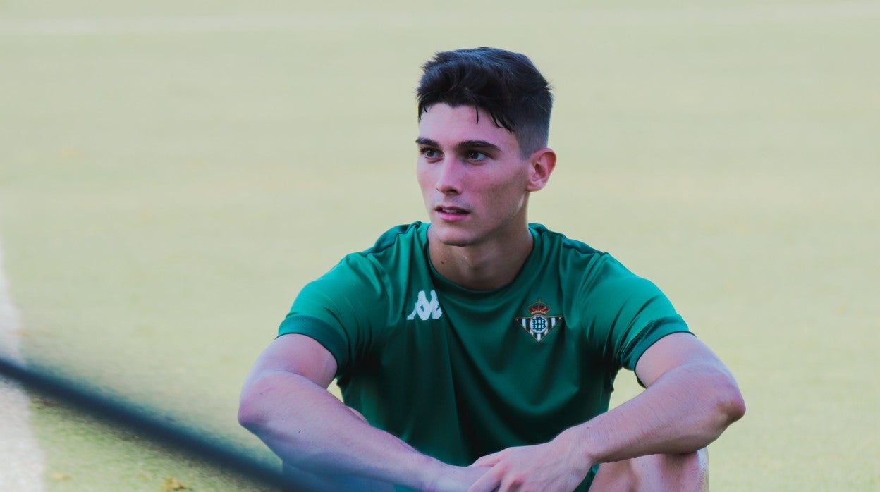 Marchena, en un entrenamiento con el filial verdiblanco esta pretemporada