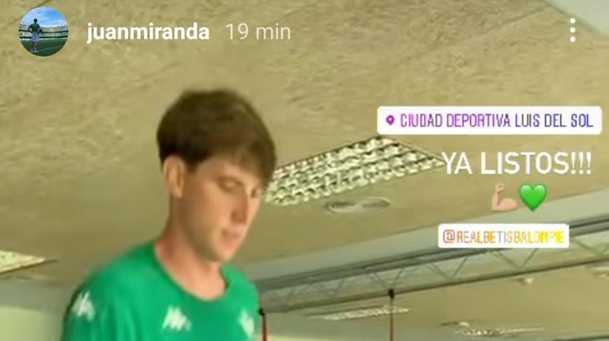 Juan Miranda se ha ejercitado durante la mañana del domingo en la ciudad deportivo Luis del Sol