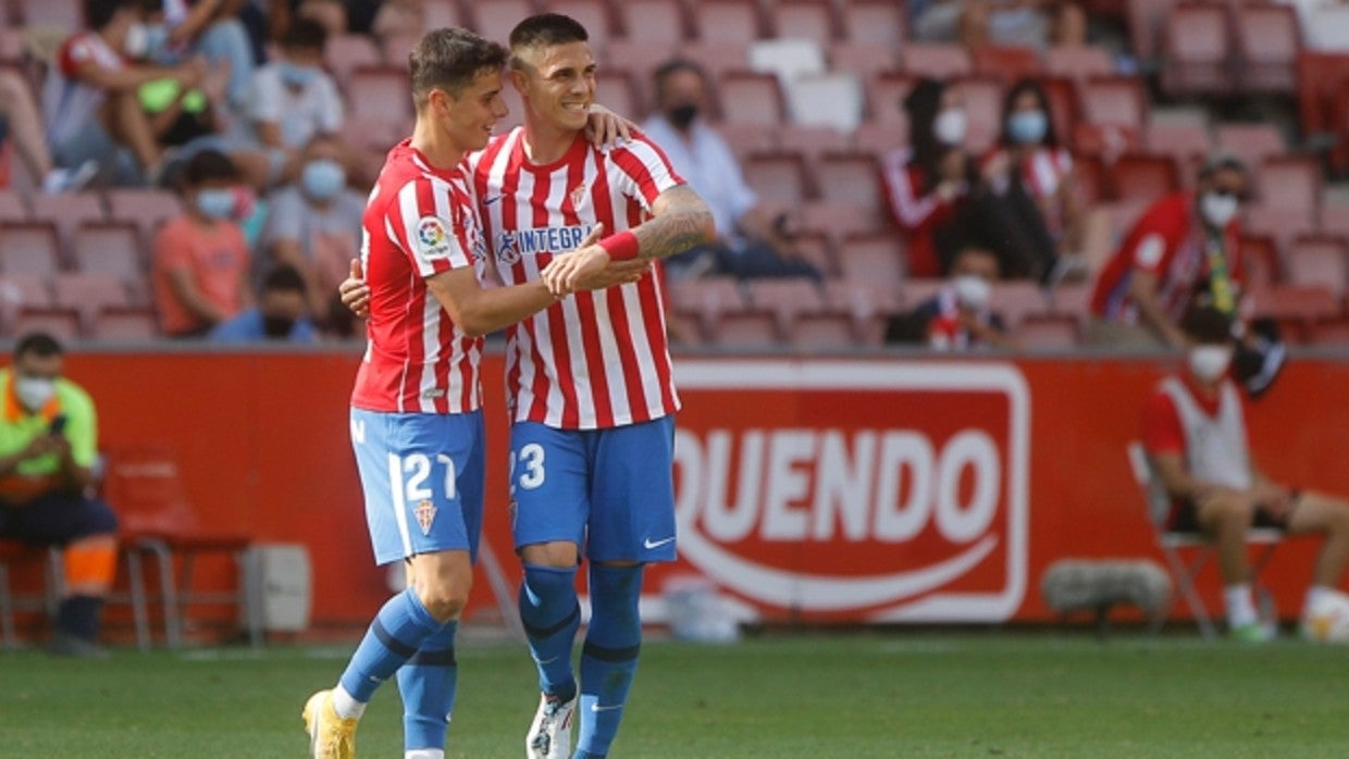 Djurdjevic celebra un gol como sportinguista