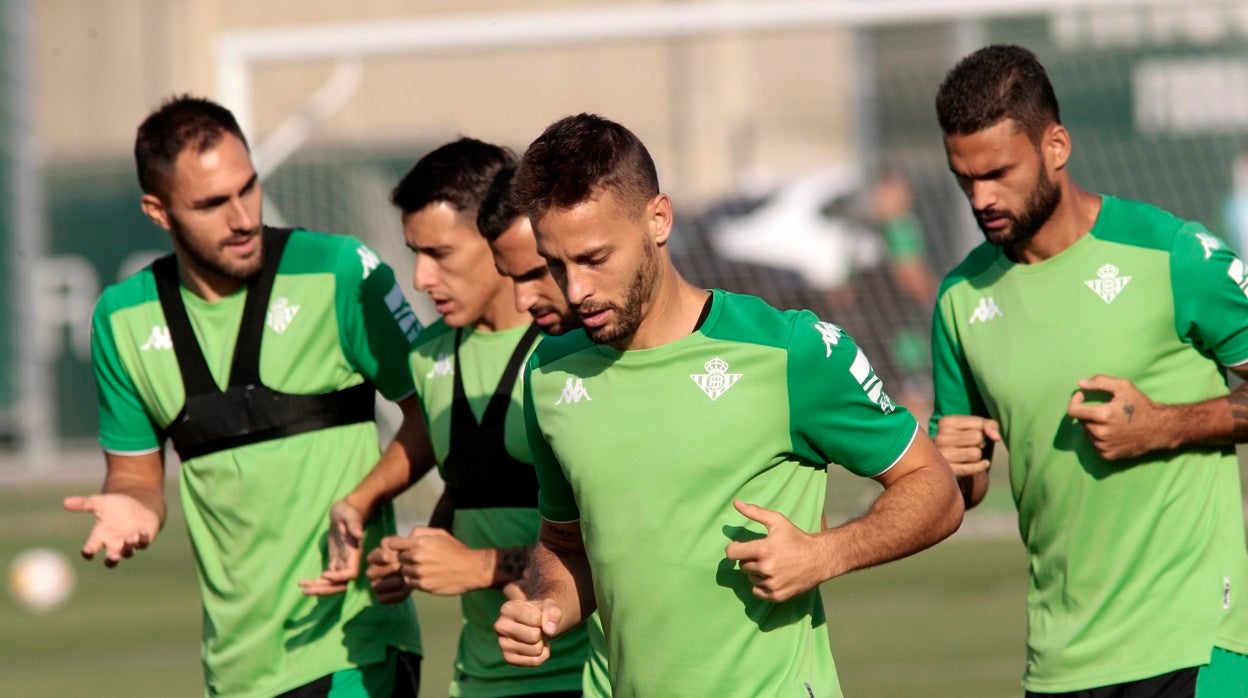 Canales, durante el entrenamiento del pasado miércoles