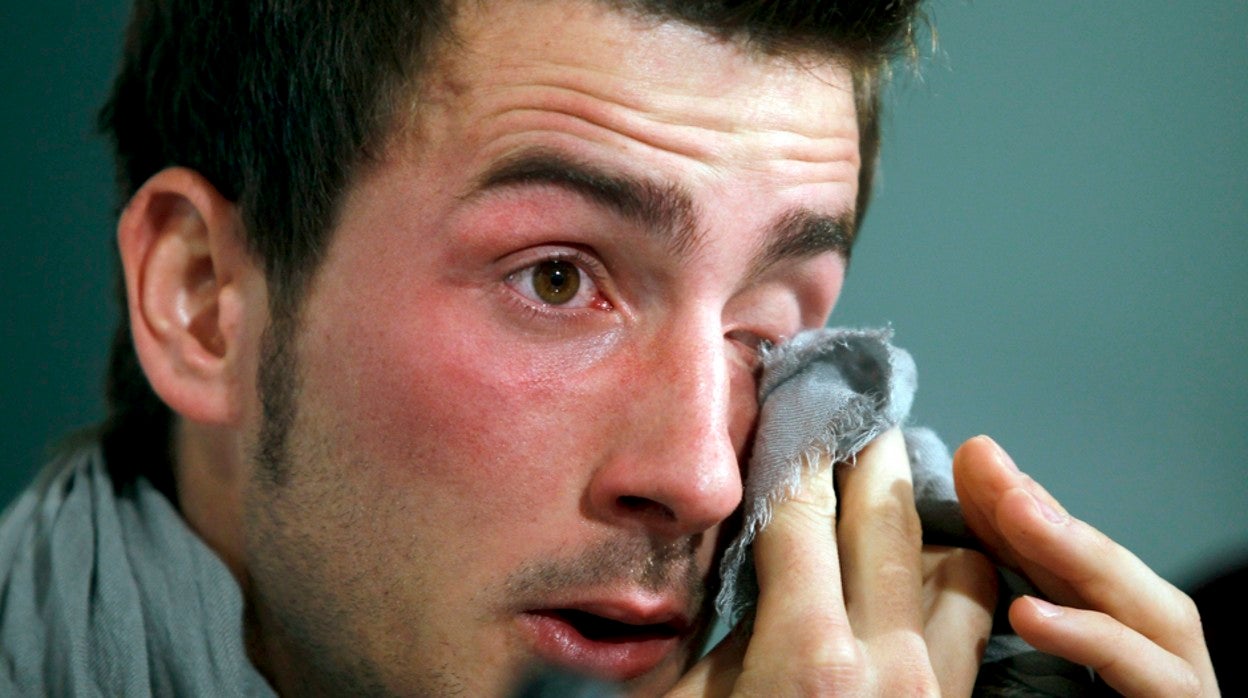 Miki Roqué, en la rueda de prensa del 5 de marzo de 2011 en el Benito Villamarín