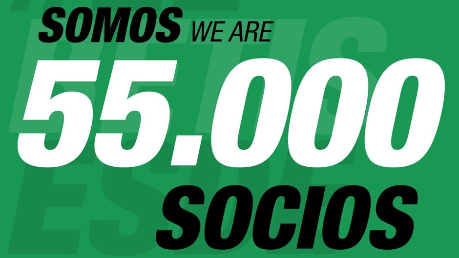 El Betis supera los 55.000 socios