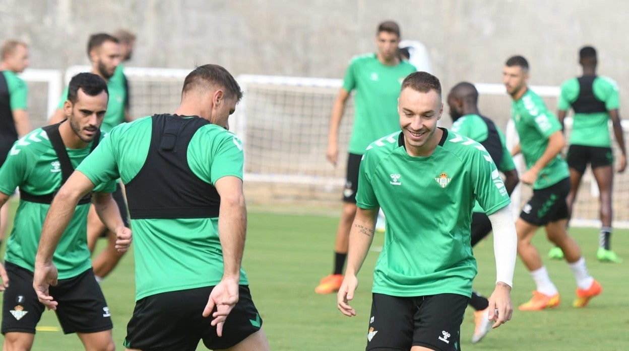 Loren, en el entrenamiento de este viernes