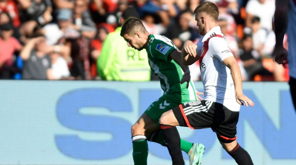 Aitor y Beltrán, en el River Plate-Betis del pasado domingo