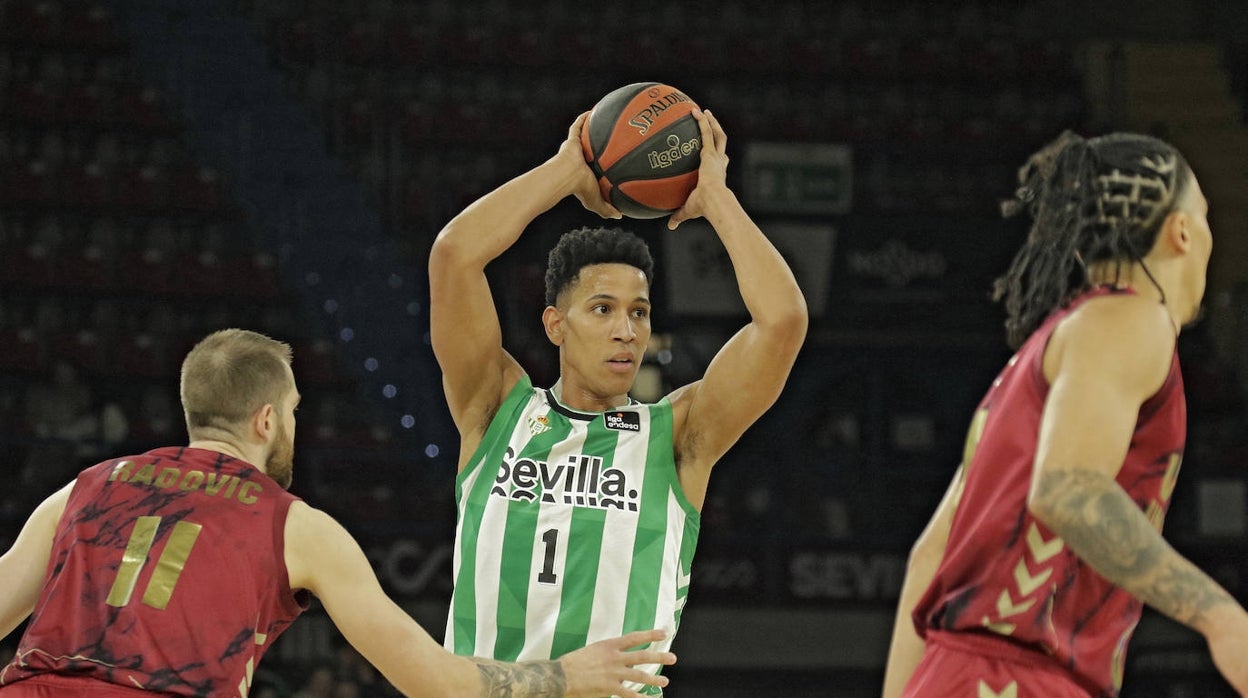 Tyson Pérez, en el partido contra el UCAM Murcia