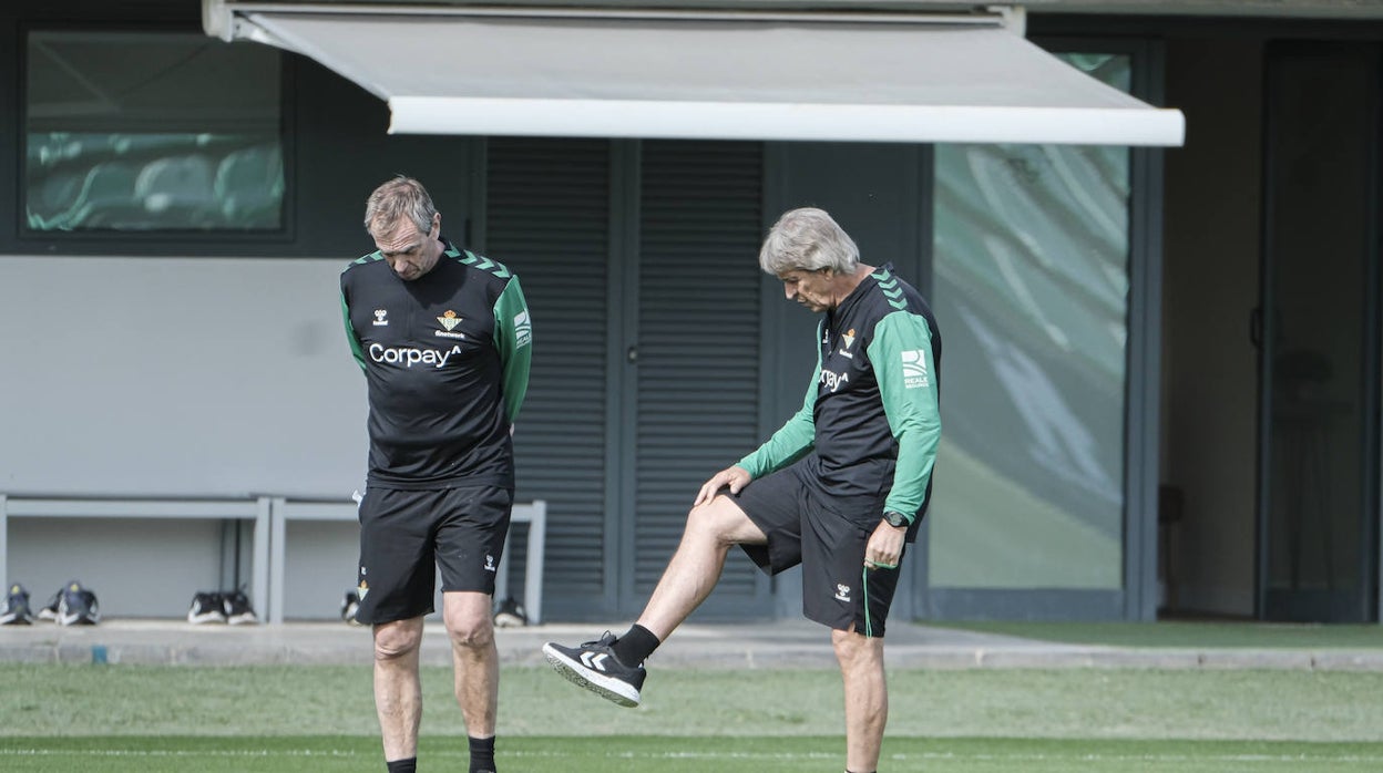 Cousillas y Pellegrini, en el entrenamiento de hoy