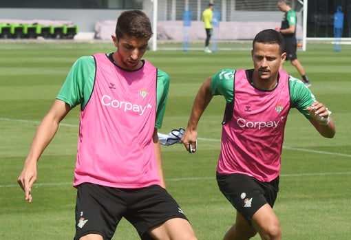 Edgar y Luiz Felipe, durante un entrenamiento