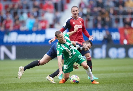 Sergio Canales, en el Osasuna - Betis