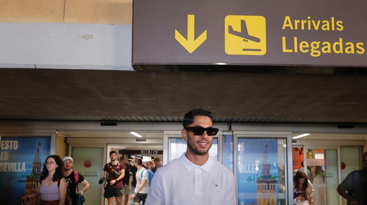 Ayoze, a su llegada al Aeropuerto de San Pablo
