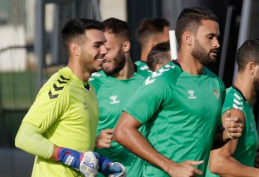 Dani Martín y Willian José, durante un entrenamiento de la pasada temporada