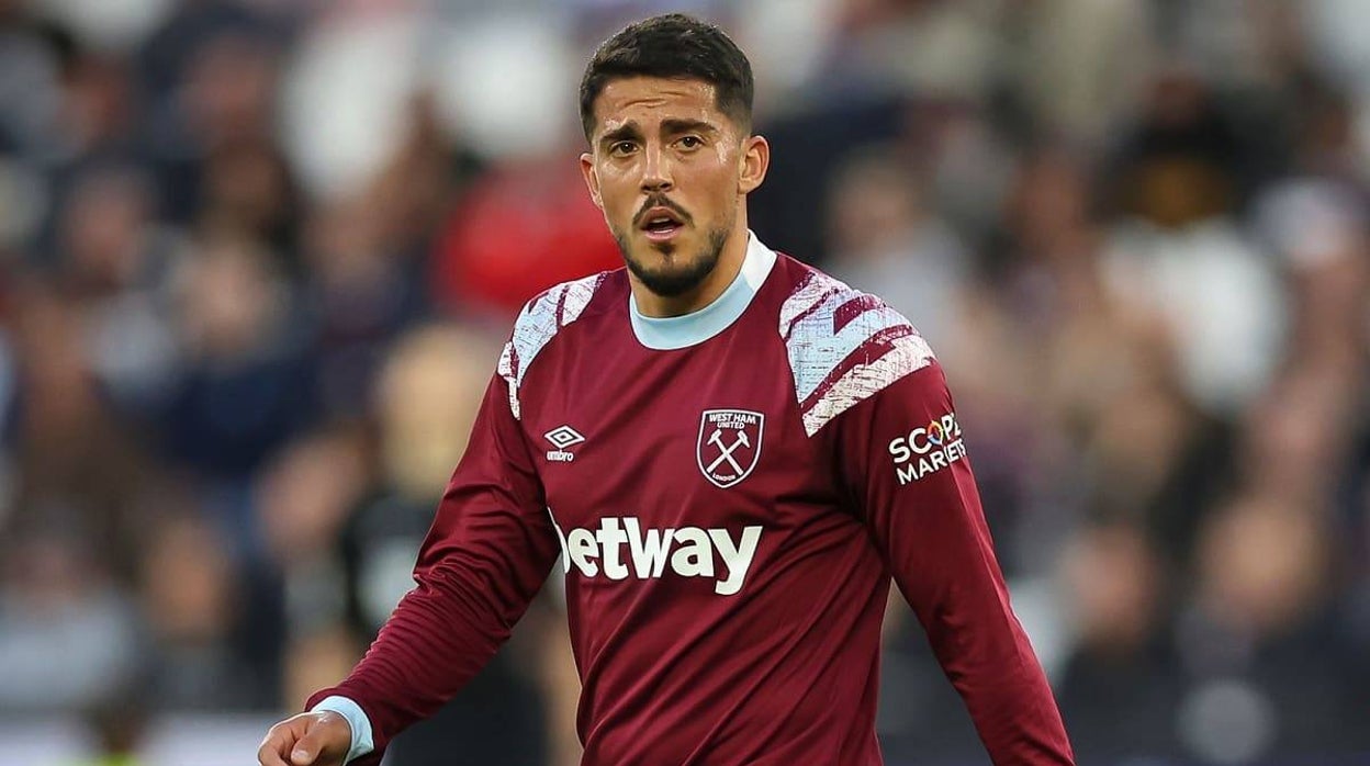 Pablo Fornals, en un partido con el West Ham
