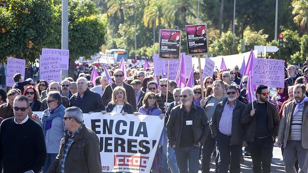 Manifestación contra la violencia de género