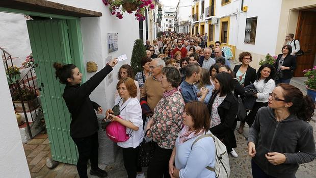 Las colas vuelven a florecer en la Fiesta de los Patios de Córdoba