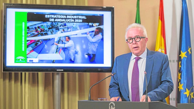 El consejero Sánchez Maldonado. en una comparencia