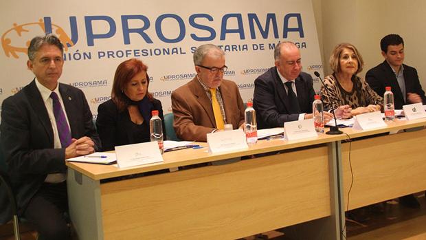 Representantes de los profesionales sanitarios de Málaga en rueda de prensa