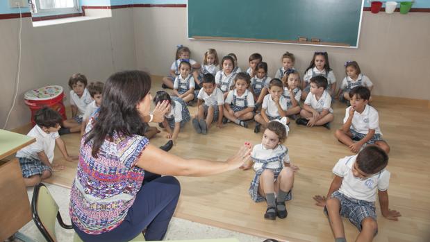 Primer día de colegio en un centro de Córdoba