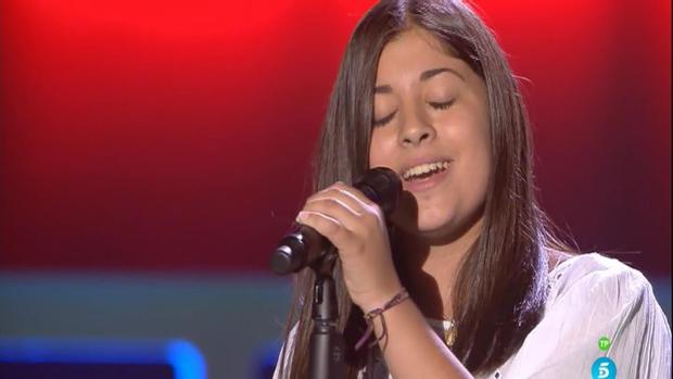 Ana Jiménez, durante su actuación en La Voz Kids