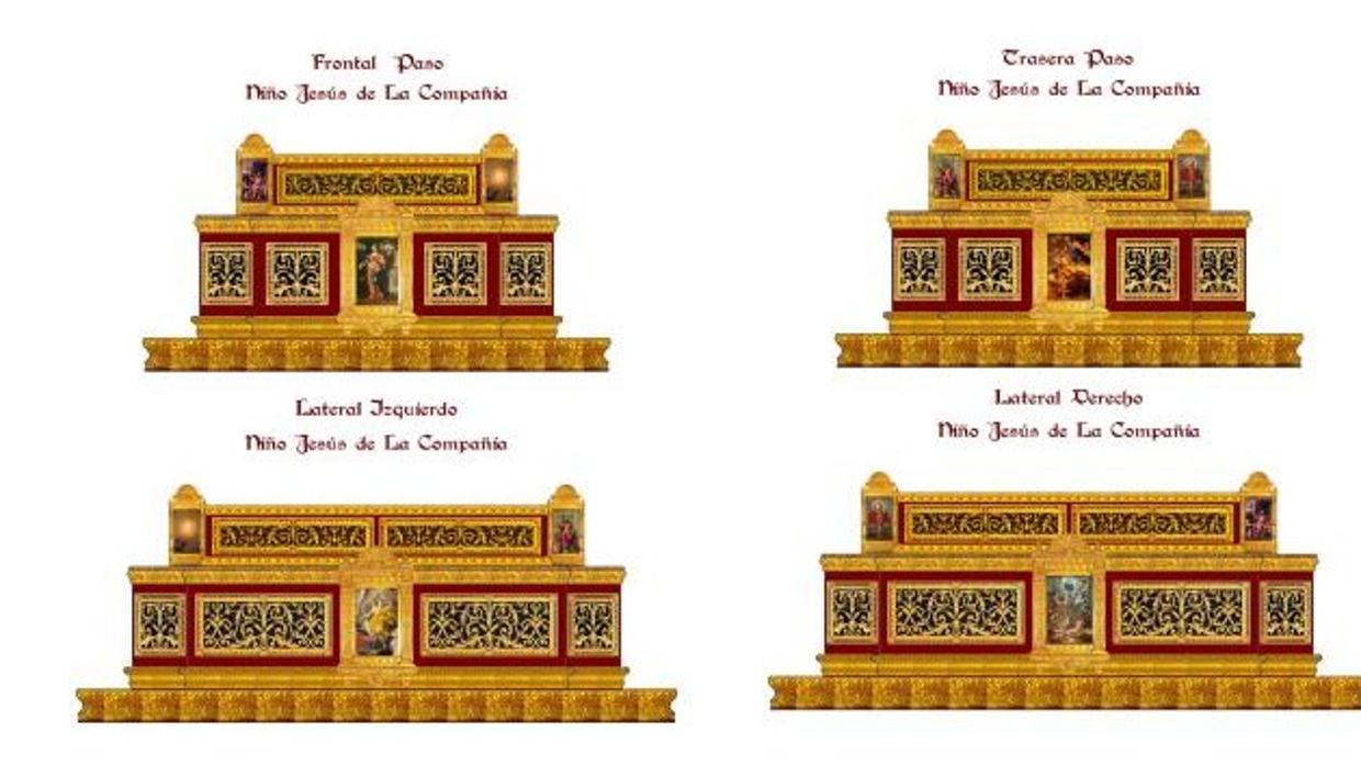Diseño del paso del Niño Jesús de la Compañía