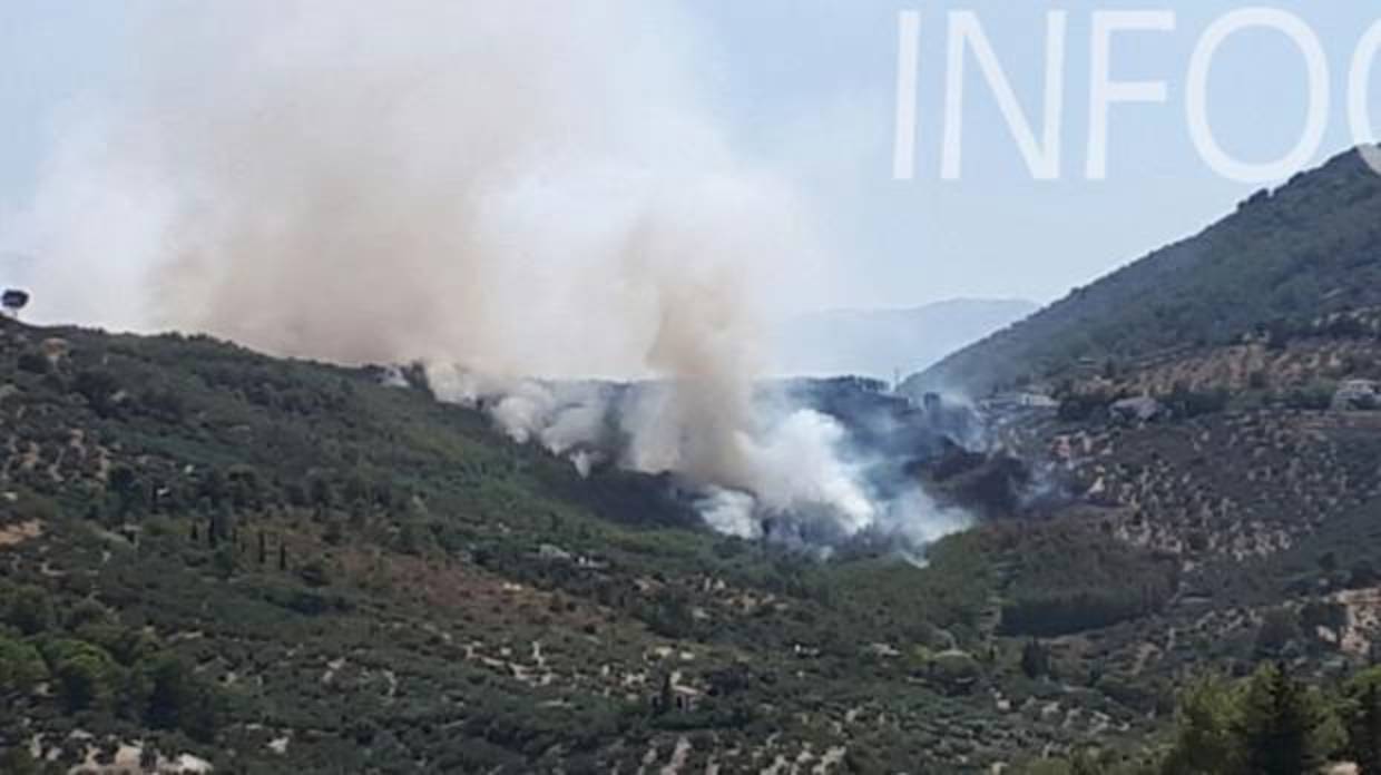 El fuego se originó en el paraje El Portichuelo de los Villares