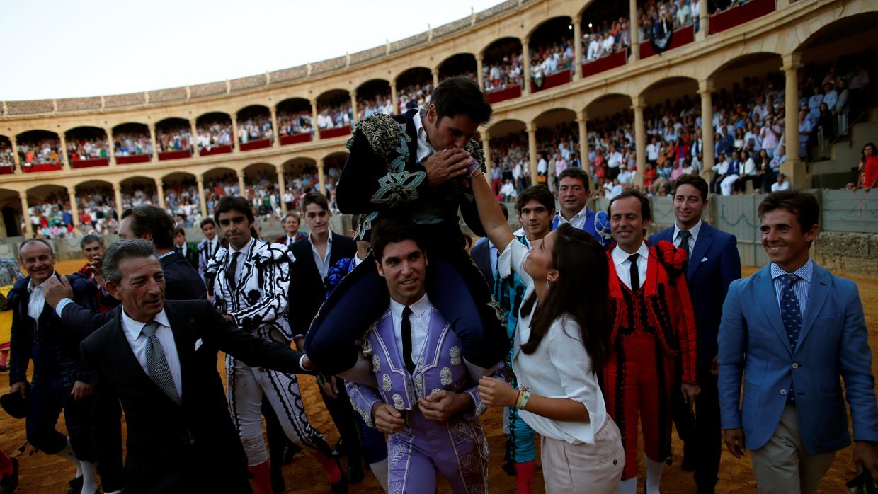 Francisco Rivera, a hombros en Ronda en la pasada Goyesca del 2 de septiembre