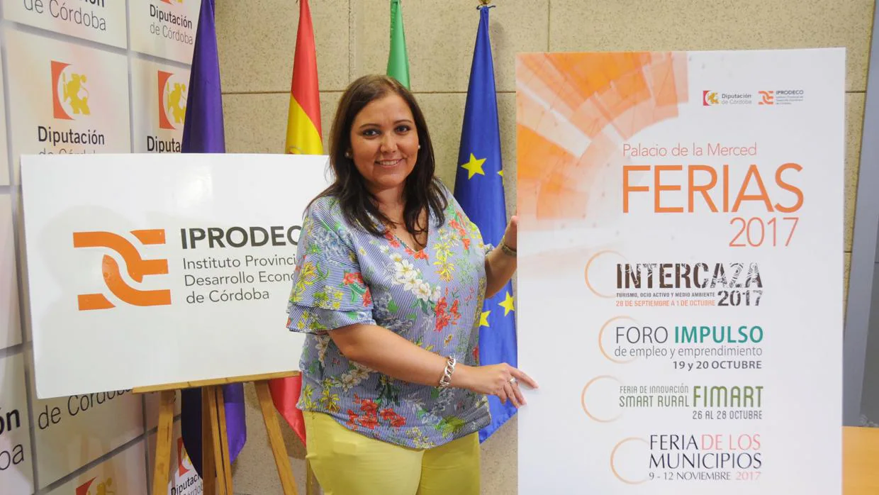 Ana Carrillo, presidenta de Iprodeco, el ente que convoca estas ayudas de la Diputación,