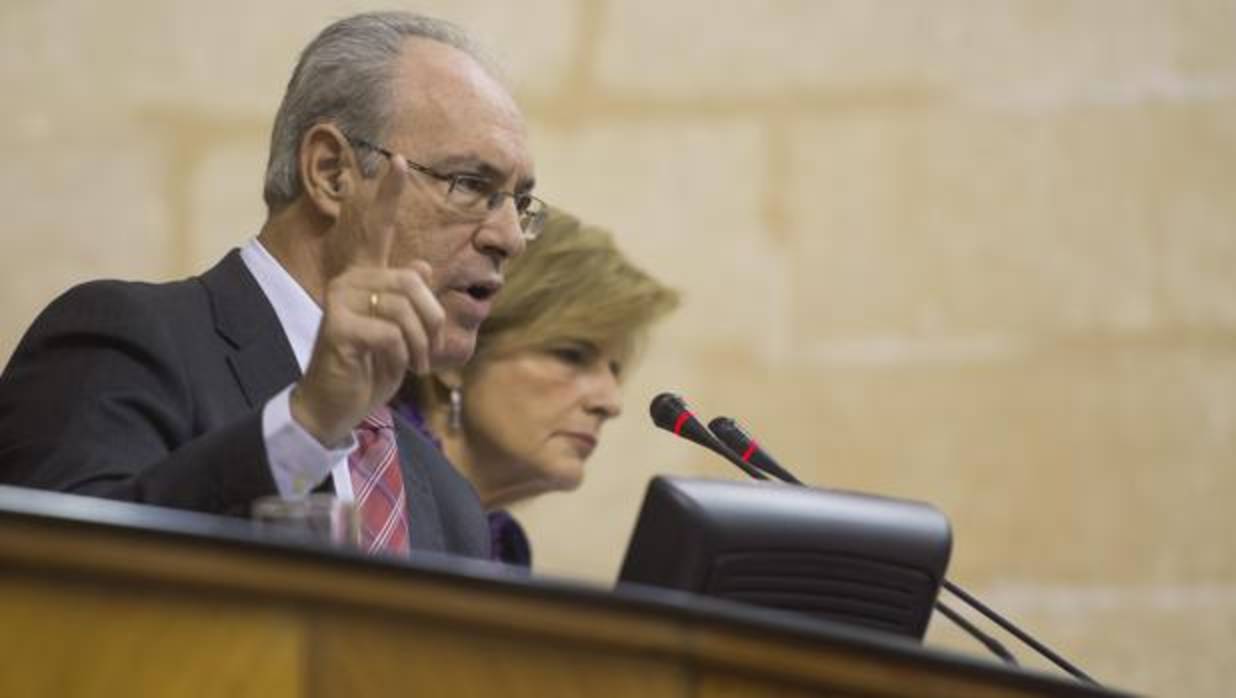 El presidente del Parlamento, ayer durante la sesión de control al Ejecutivo