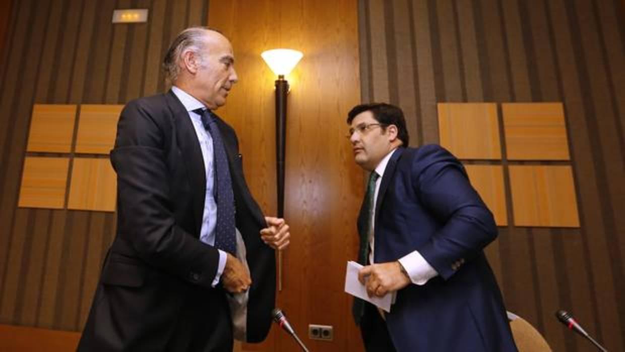 Luis Oliver y Jesús León, en la rueda de prensa