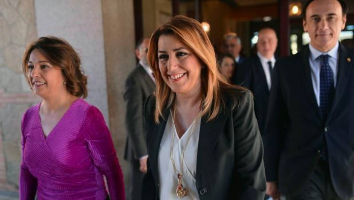 Susana Díaz junto a la alcaldesa de Córdoba, Isabel Ambrosio
