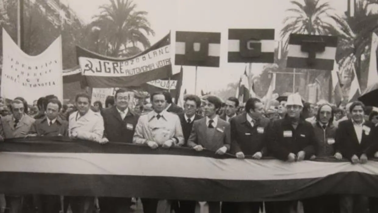 Una de las manifestaciones en Córdoba previas a la votación del estatuto de autonomía