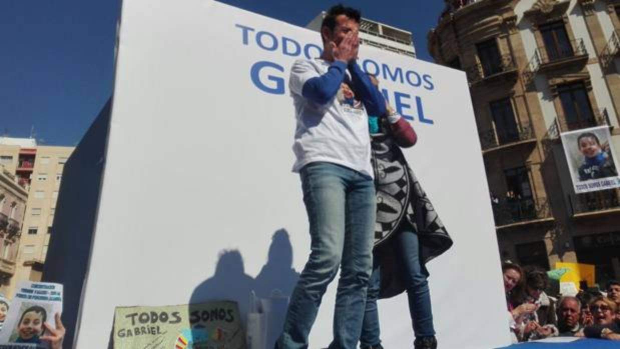 Imagen del acto celebrado en la céntrica Puerta de Purchena