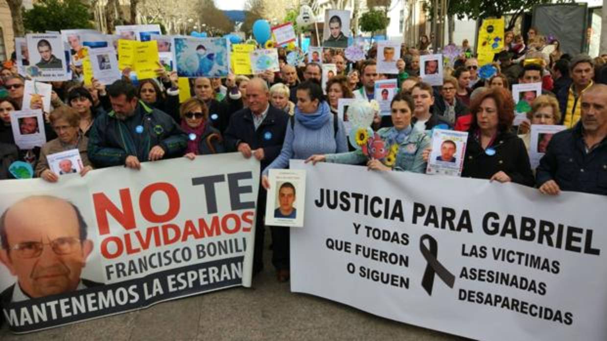 Imagen de la manifetación de recuerdo a Gabriel y a desaparecidos en Córdoba
