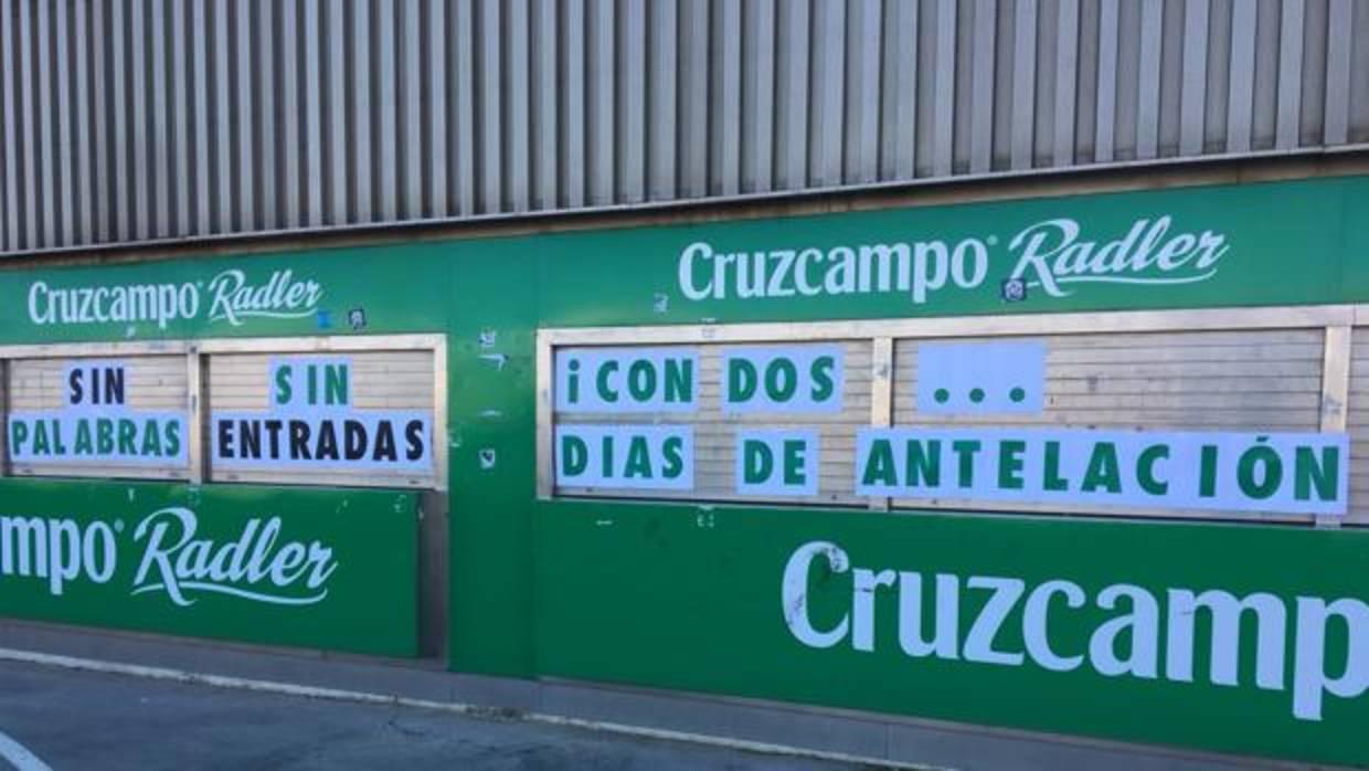 Imagen de las taquillas repletas de seguidores este lunes