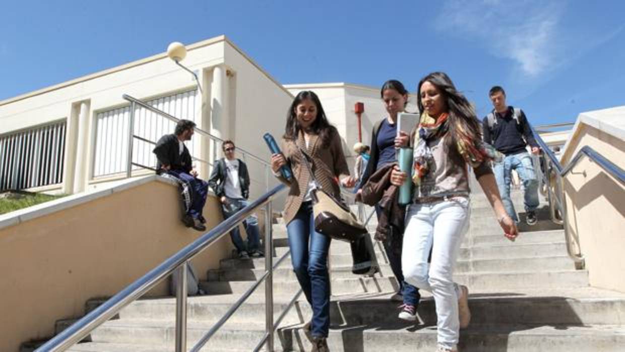 Alumnos en el Campus de Rabanales de la UCO
