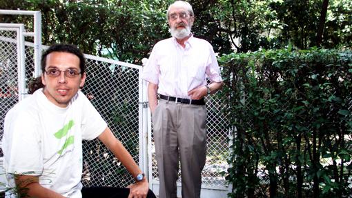 Guerra y González, al presentar el disco «Palabra en el aire», en 2003