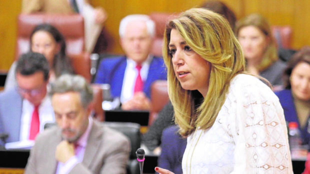 Susana Díaz, en el Parlamento andaluz