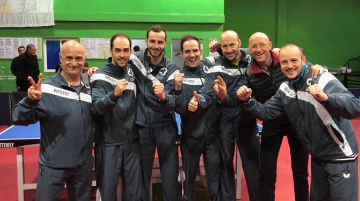 Equipo del Cajasur Priego durante el campeonato liguero