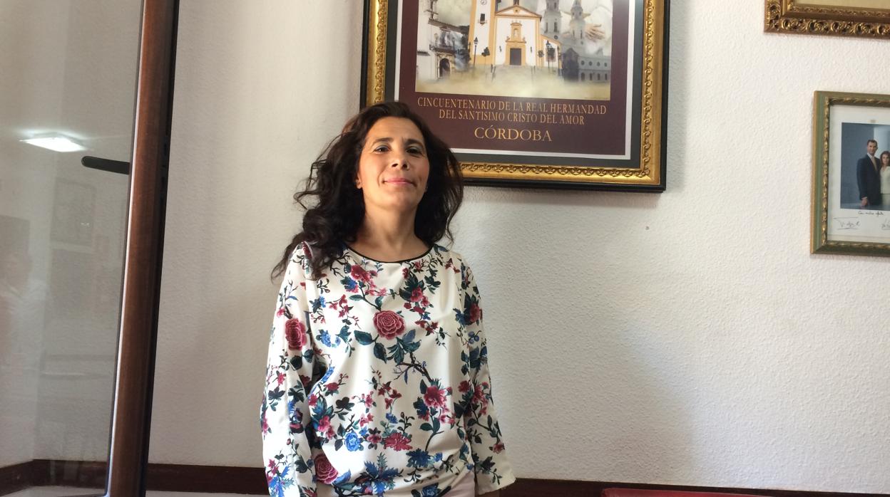 Rocío Arranz, en la casa de hermandad del Amor