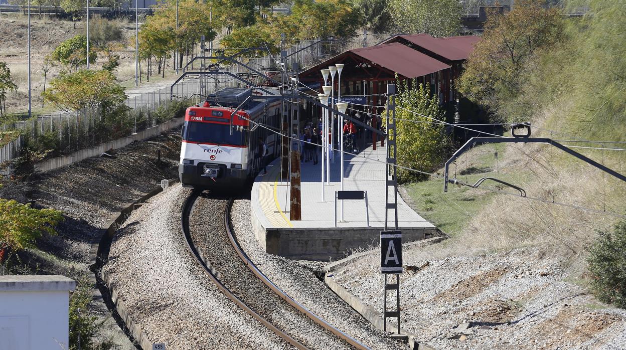 Tren de cercanías del Campus de Rabanales