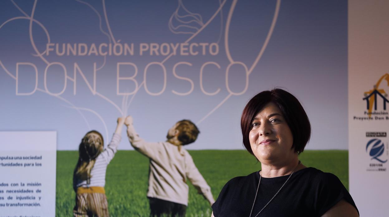 Toñi Moriana en la sede de la Fundación Don Bosco