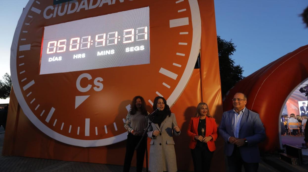 Inés Arrimadas pone en marcha «el cronómetro del cambio»